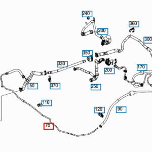 MERCEDES BENZ E W213 Coolant Hose Pipe A2138308800 ORIGINAL