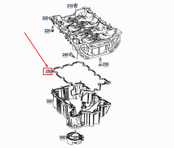 MERCEDES-BENZ A W177 Engine Oil Pan Lower Section Seal A6540145000 ORIGINAL - Image 2