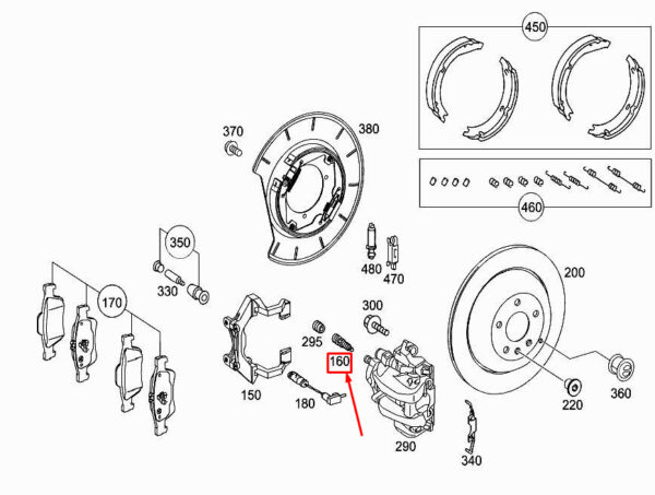 MERCEDES-BENZ R W251 Rear Brake Caliper Bleed Valve A0004209555 ORIGINAL - Image 2