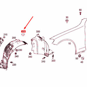 MERCEDES-BENZ C-CLASS W205 Front Fender Spacer Element A2059880102 ORIGINAL