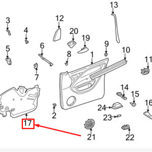 MERCEDES-BENZ ML W163 Front Left Door Water Deflector A1637200354 ORIGINAL