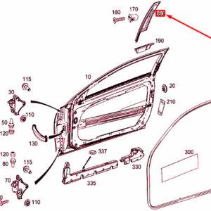MERCEDES-BENZ C C205 Front Left B-Pillar Trim Outside A2046903287 ORIGINAL