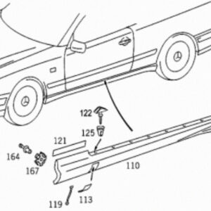 MERCEDES BENZ CLK C208 Right Rear Jack Covering A2086986830 ORIGINAL