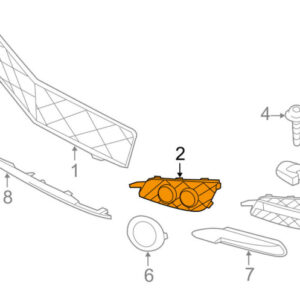 MERCEDES BENZ R W251 Front Right Bumper Grille A2518854623 ORIGINAL