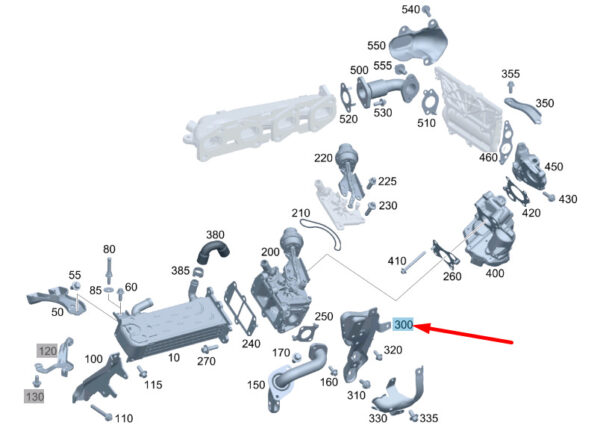 MERCEDES-BENZ C W204 Valve Housing To Crankcase Bracket A6511400200 ORIGINAL - Image 2
