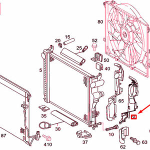 MERCEDES-BENZ S W220 Radiator Left Top Cover A2205050188 ORIGINAL