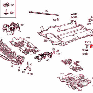 MERCEDES-BENZ C W205 Rear Shield Left Bracket A2055240440 ORIGINAL