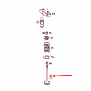 MERCEDES BENZ GLE W166 Engine Cylinder Exhaust Valve A2760500027 ORIGINAL