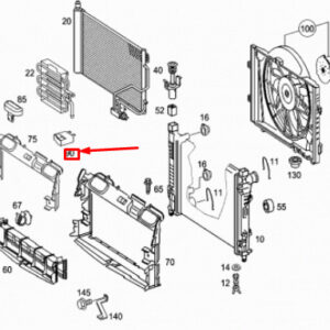 MERCEDES-BENZ C W203 Radiator Air Duct Left Cover A2035050388 ORIGINAL