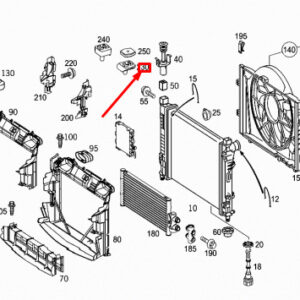 MERCEDES-BENZ CLK C209 AMG Radiator Top Left Bracket A2095010320 ORIGINAL