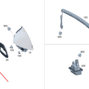 MERCEDES BENZ C W205 Rear Left Tail Light Carrier A2058200477 ORIGINAL