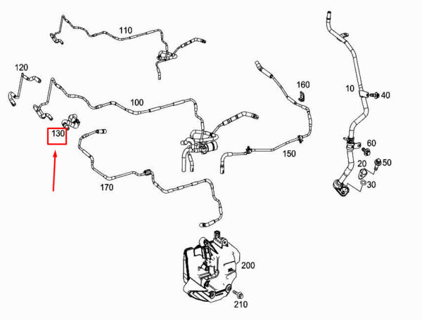 MERCEDES-BENZ S W222 Engine Vacuum Line A6560700532 ORIGINAL - Image 2