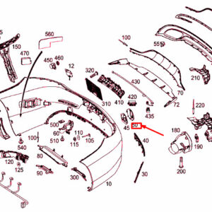 MERCEDES-BENZ C W205 Rear Bumper Right Cover A20588563009999 ORIGINAL