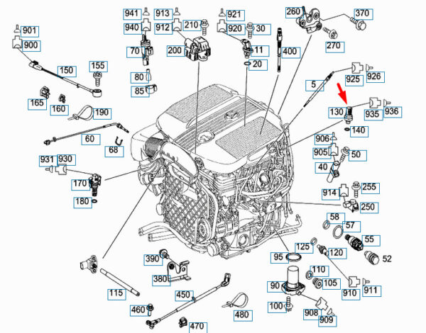 MERCEDES-BENZ GLE W166 Pressure Sensor A0091535228 ORIGINAL - Image 2