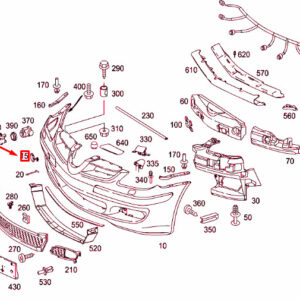 MERCEDES-BENZ SLK R171 Front Bumper Tow Eye Cover A17188507239999 ORIGINAL