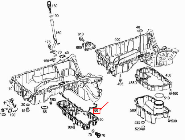 MERCEDES-BENZ E W213 Engine Oil Pan Profile Seal A1770142600 ORIGINAL - Image 2