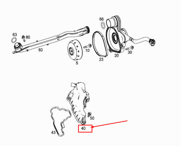 MERCEDES-BENZ S W222 Engine Oil Separator A2780180035 ORIGINAL - Image 2