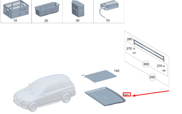 MERCEDES-BENZ GLA H247 Trunk Tub A2438140000 ORIGINAL - Image 2