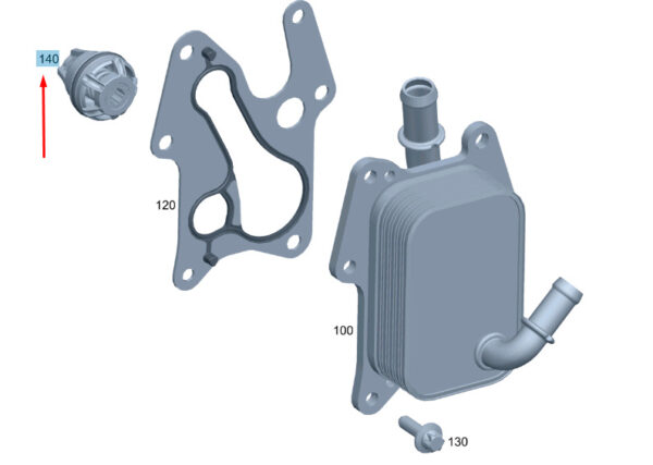 MERCEDES-BENZ C W204 Oil Temperature Regulator A2741800075 ORIGINAL - Image 2