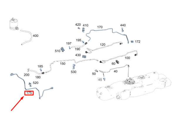 MERCEDES-BENZ SPRINTER 907 Fuel Feed Line A9074702802 ORIGINAL - Image 2