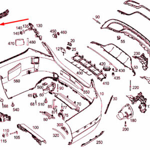 MERCEDES-BENZ C W205 Rear Right Bumper Bracket A2058800230 ORIGINAL