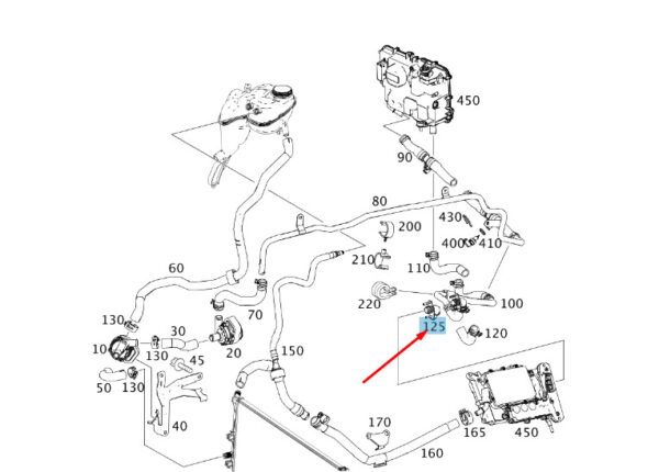 MERCEDES-BENZ S W221 Coolant Pipe Socket A221501010764 ORIGINAL - Image 2