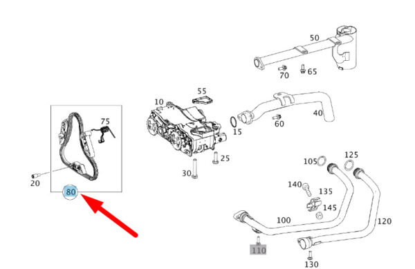 MERCEDES-BENZ C W204 Oil Pump Chain Set A1561801371 ORIGINAL - Image 2