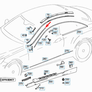 MERCEDES-BENZ E-CLASS Coupe C207 Front Left Strip A2076900362 ORIGINAL