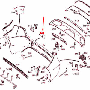 MERCEDES-BENZ B W246 Rear Bumper Tow Eye Cover A24688510229191 ORIGINAL