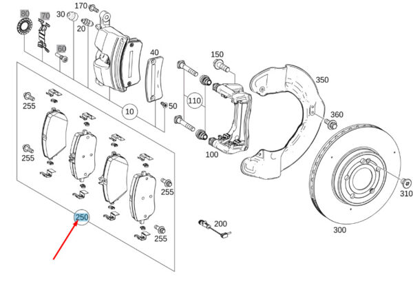 MERCEDES-BENZ CLA C118 Front Wheel Brake Pad Set A0004206902 ORIGINAL - Image 2