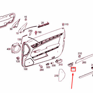 MERCEDES-BENZ E C207 Front Left Door Moulding A2077206922 ORIGINAL