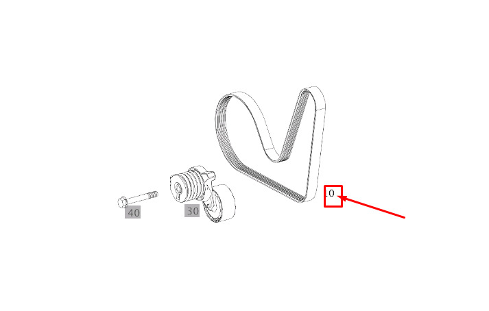 MERCEDES-BENZ CLA C117 V-Ribbed Belt A0039937496 ORIGINAL 2 MERCEDES-BENZ CLA C117 V-Ribbed Belt A0039937496 ORIGINAL - Image 2