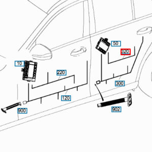 MERCEDES BENZ E W213 Rear Door Electrical Wiring Harness A2135407744 ORIGINAL
