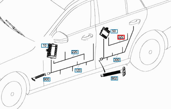 MERCEDES BENZ E W213 Rear Door Electrical Wiring Harness A2135407744 ORIGINAL