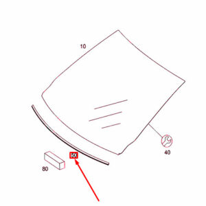 MERCEDES-BENZ B W246 Windshield Sealing Frame A2466710100 ORIGINAL