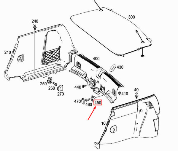 MERCEDES-BENZ A W177 Rear Anchoring Lug Bracket A2048602414 ORIGINAL - Image 2