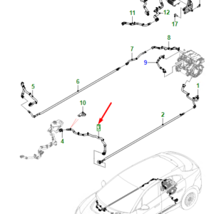 JAGUAR I-PACE X590 Left Line-To Expansion Tank Inlet Hose T4K9565 ORIGINAL