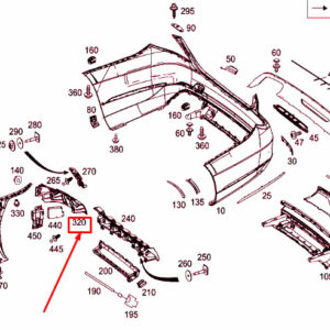 MERCEDES-BENZ S W222 Rear Right Bumper Mounting Rail A2228800812 ORIGINAL