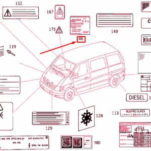 MERCEDES-BENZ VITO 638 Air Conditioner Guide Sign A6388170620 ORIGINAL