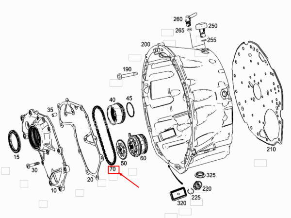 MERCEDES-BENZ GL X166 Engine Tooth Chain A0009932378 ORIGINAL - Image 2