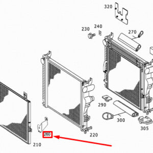 MERCEDES-BENZ SL R230 Radiator Left Bracket A2305042040 ORIGINAL