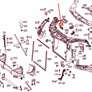 MERCEDES-BENZ ML W166 Front Stiffening Left Cover A1665050188 ORIGINAL