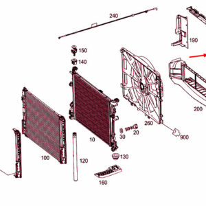 MERCEDES-BENZ CLA C117 Radiator Top Left Air Duct A2465050530 ORIGINAL