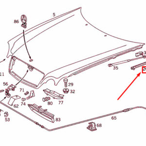 MERCEDES-BENZ CLK C208 Engine Hood Right Hinge A2088800428 ORIGINAL