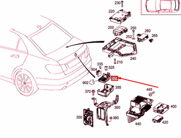 MERCEDES-BENZ C W205 Fuse Box SRB Relay Unit A2059062501 ORIGINAL