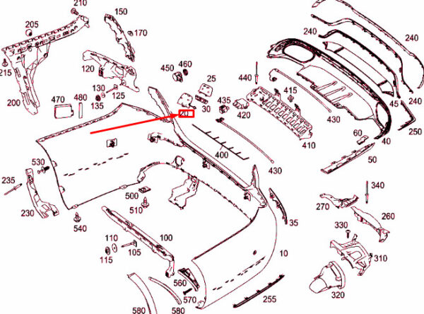 MERCEDES-BENZ E W213 Rear Bumper Tow Eye Cover A21388500229999 ORIGINAL