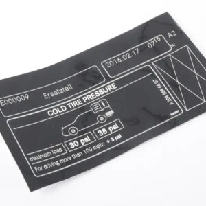 MERCEDES-BENZ C W204 Tire Pressure Label A2045846607 ORIGINAL
