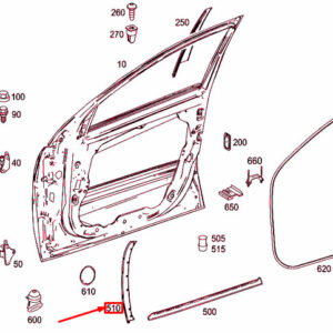 MERCEDES-BENZ R W251 Front Left Door Sealing Frame A2517200578 ORIGINAL