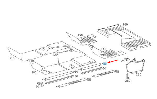MERCEDES-BENZ G W463 Rear Right Door Rail Sill Plate A46368618369051 ORIGINAL - Image 2