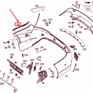 MERCEDES-BENZ CLA C117 Rear Bumper Right Mounting Rail A117885042164 ORIGINAL